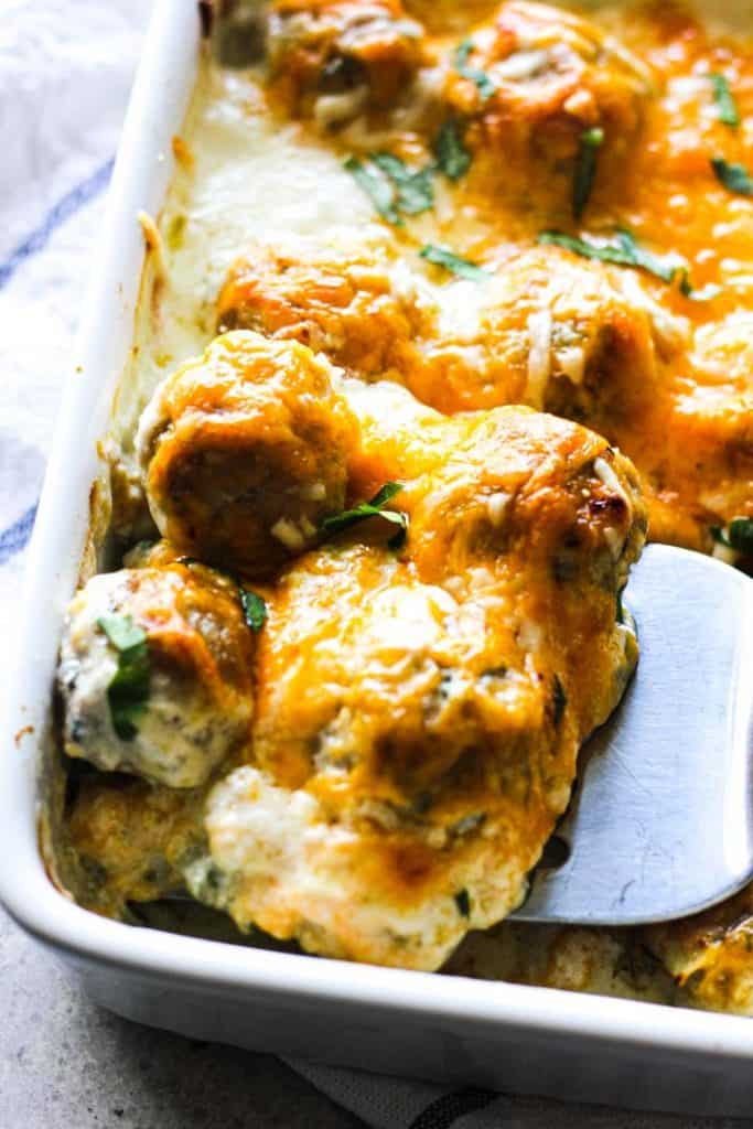 Keto meatball casserole with zucchini - The Top Meal