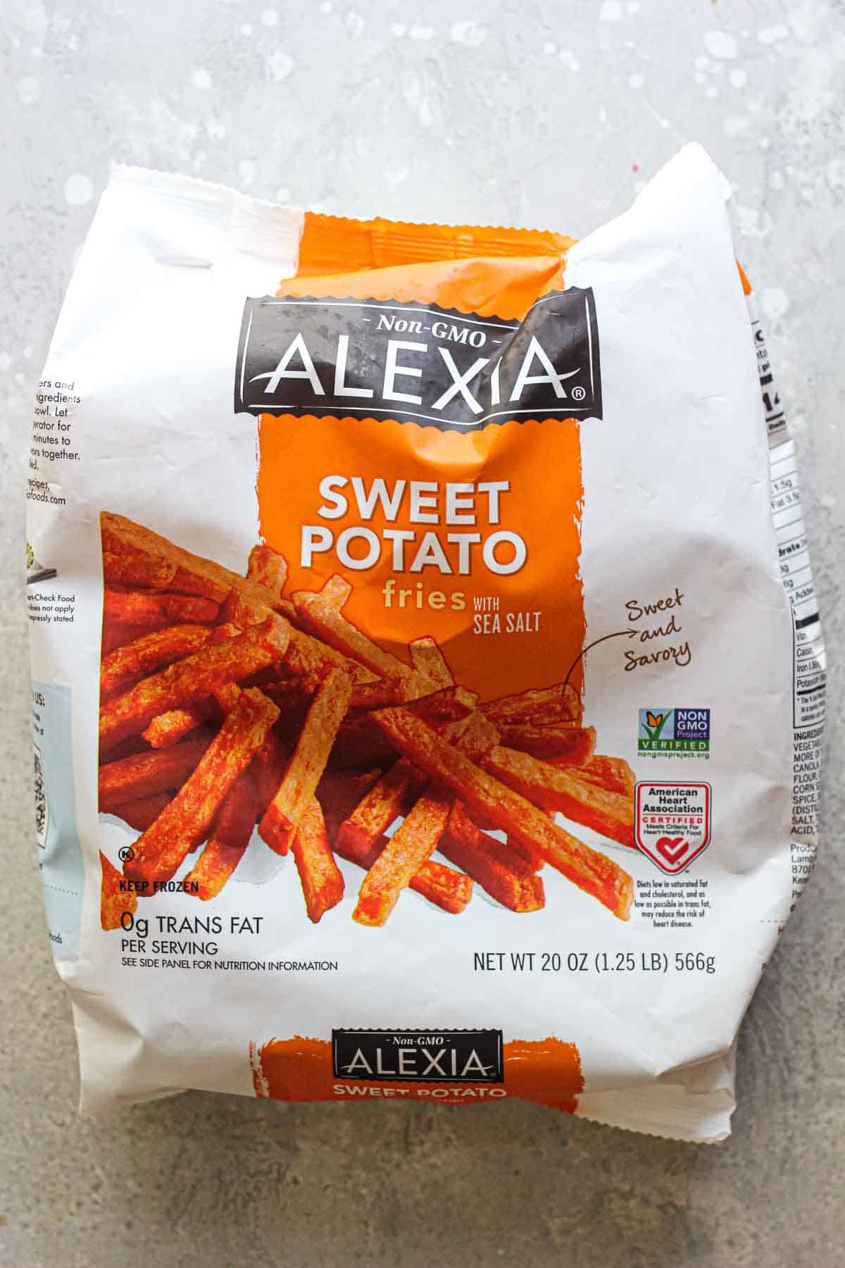 a pack of frozen sweet potato fries