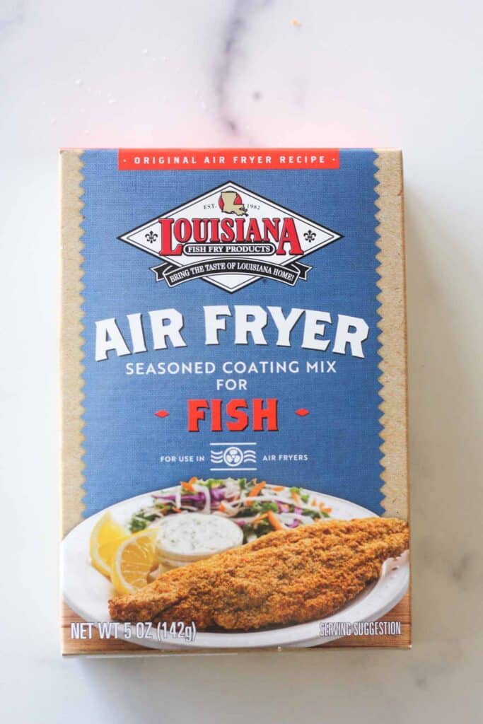 box of air fryer seasoned fish fry mix