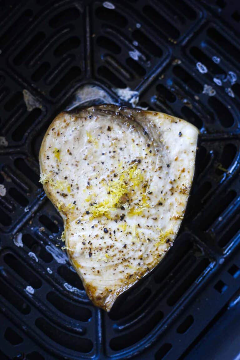 Air fryer swordfish steak with mango citrus salsa The Top Meal