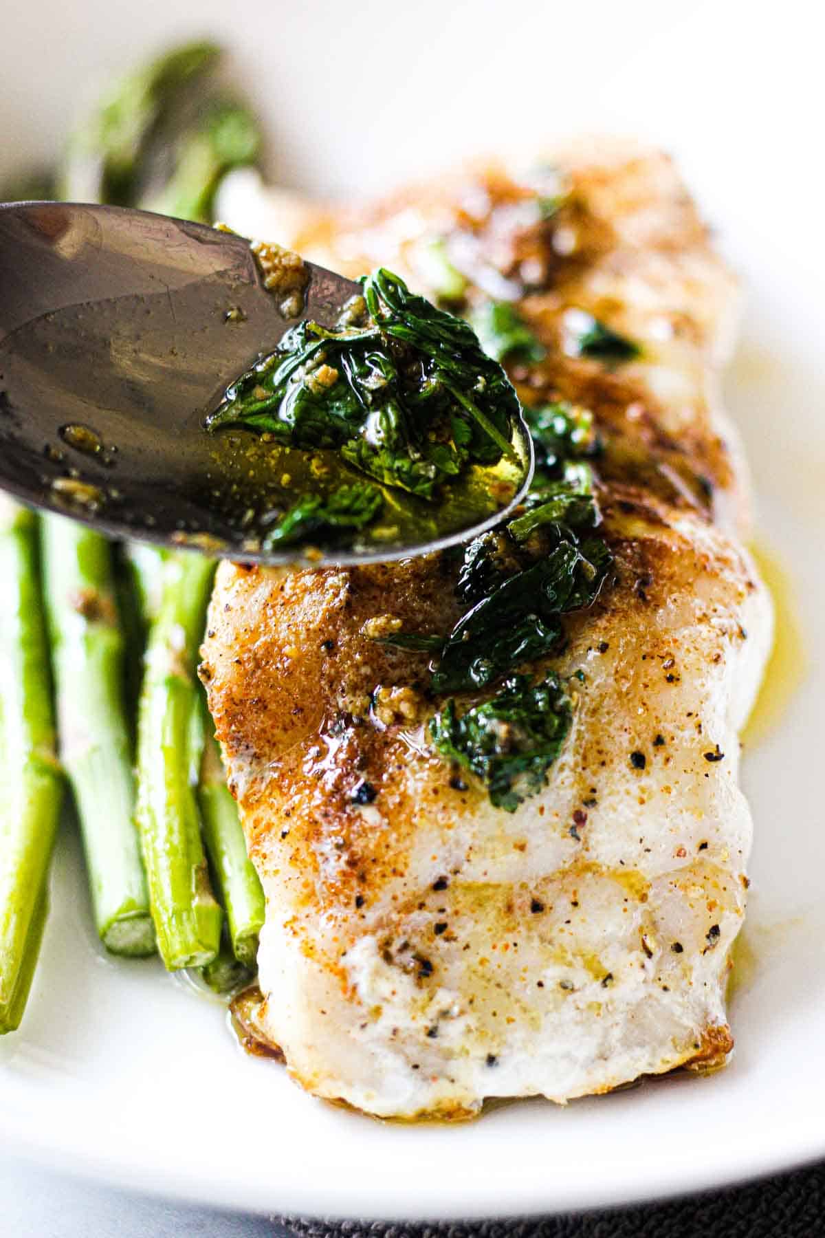Pan seared grouper with lemon butter - The Top Meal