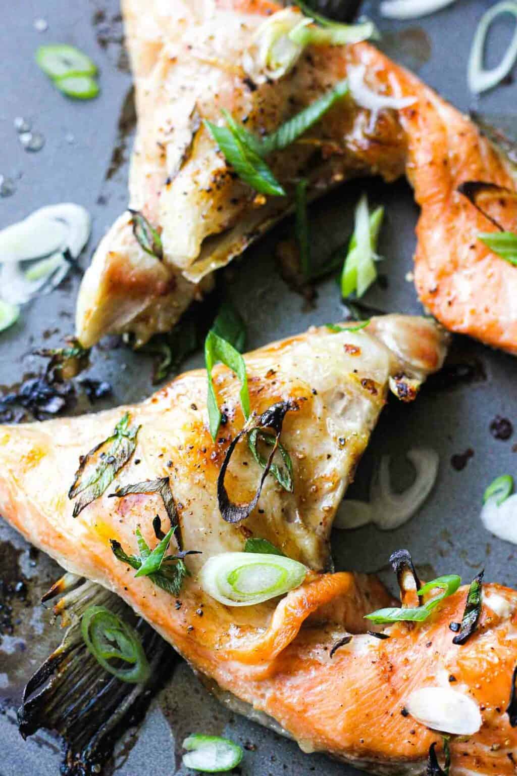 Oven baked salmon collars (broiled) The Top Meal