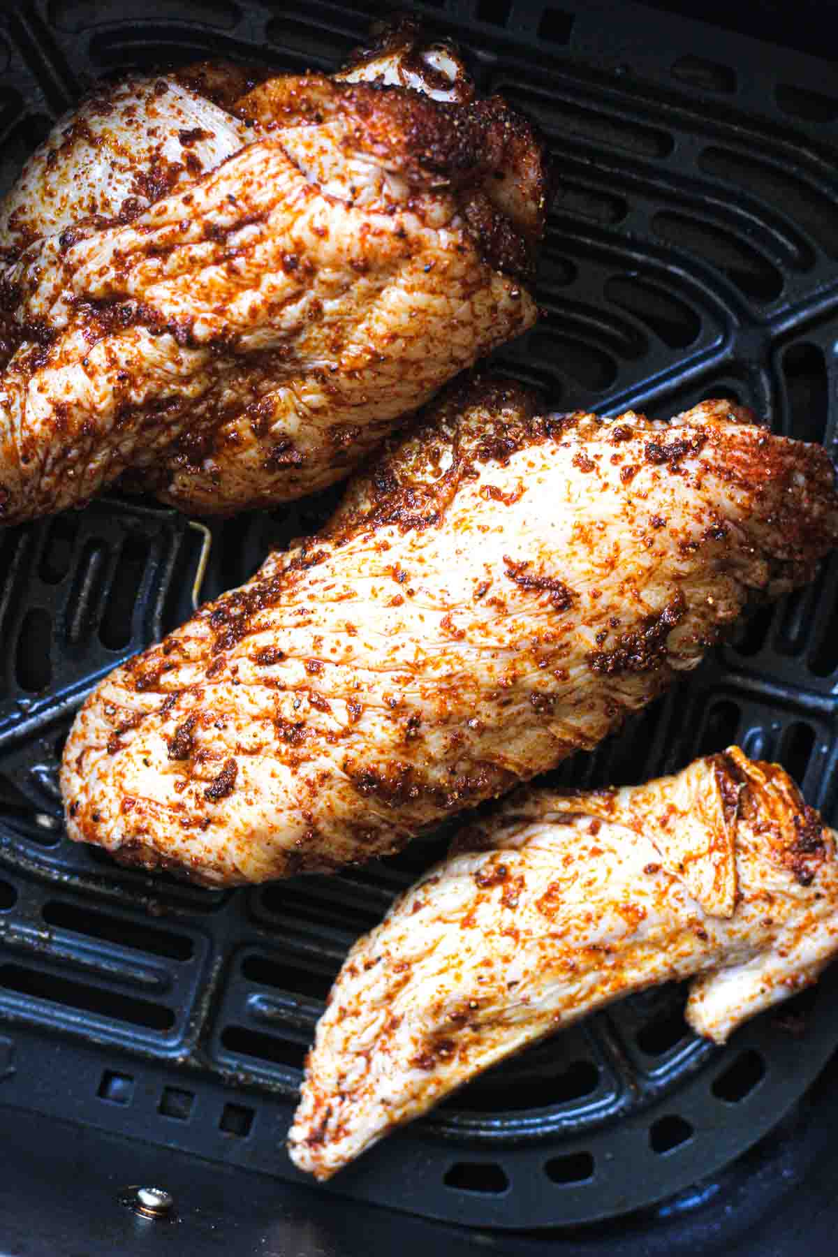 raw turkey wings in air fryer before cooking