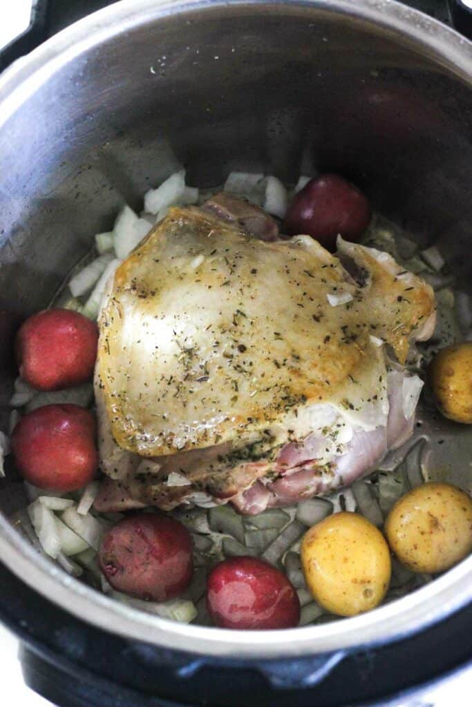 turkey thighs with potatoes in pressure cooker