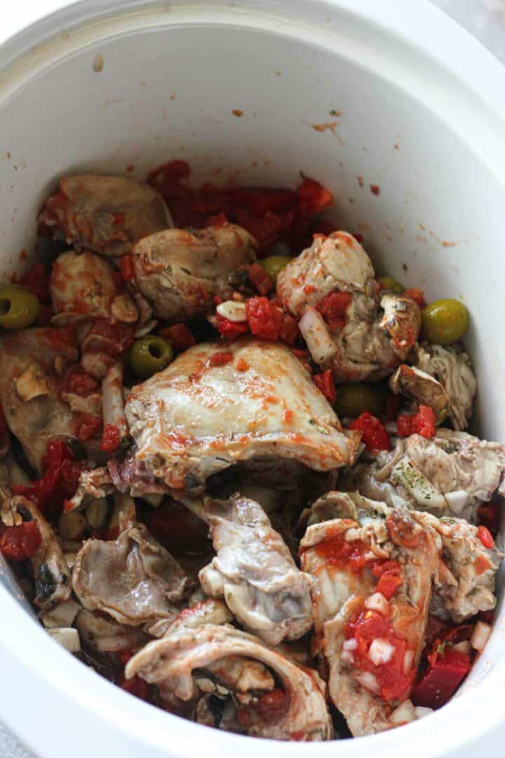 Easy slow cooker rabbit cacciatore - The Top Meal