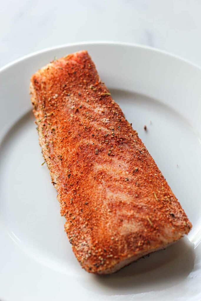 seasoned fish with blackening spices