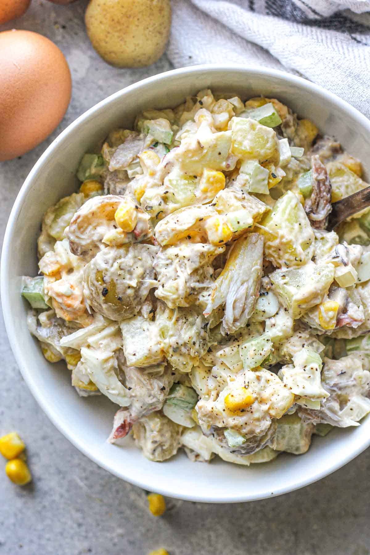 Crab potato salad recipe - The Top Meal