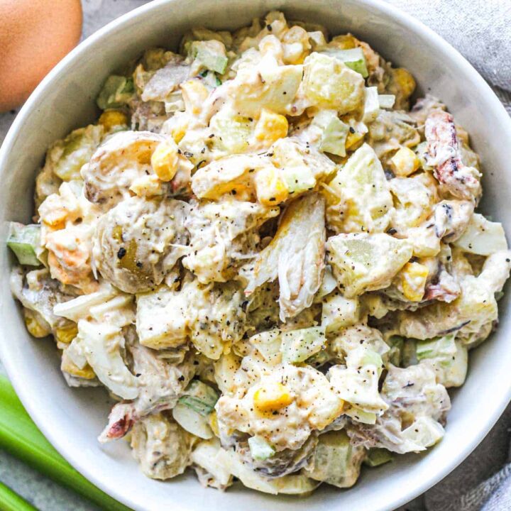 crab potato salad with corn
