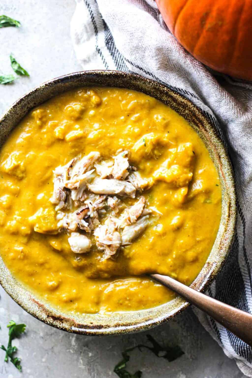 Creamy pumpkin crab bisque The Top Meal