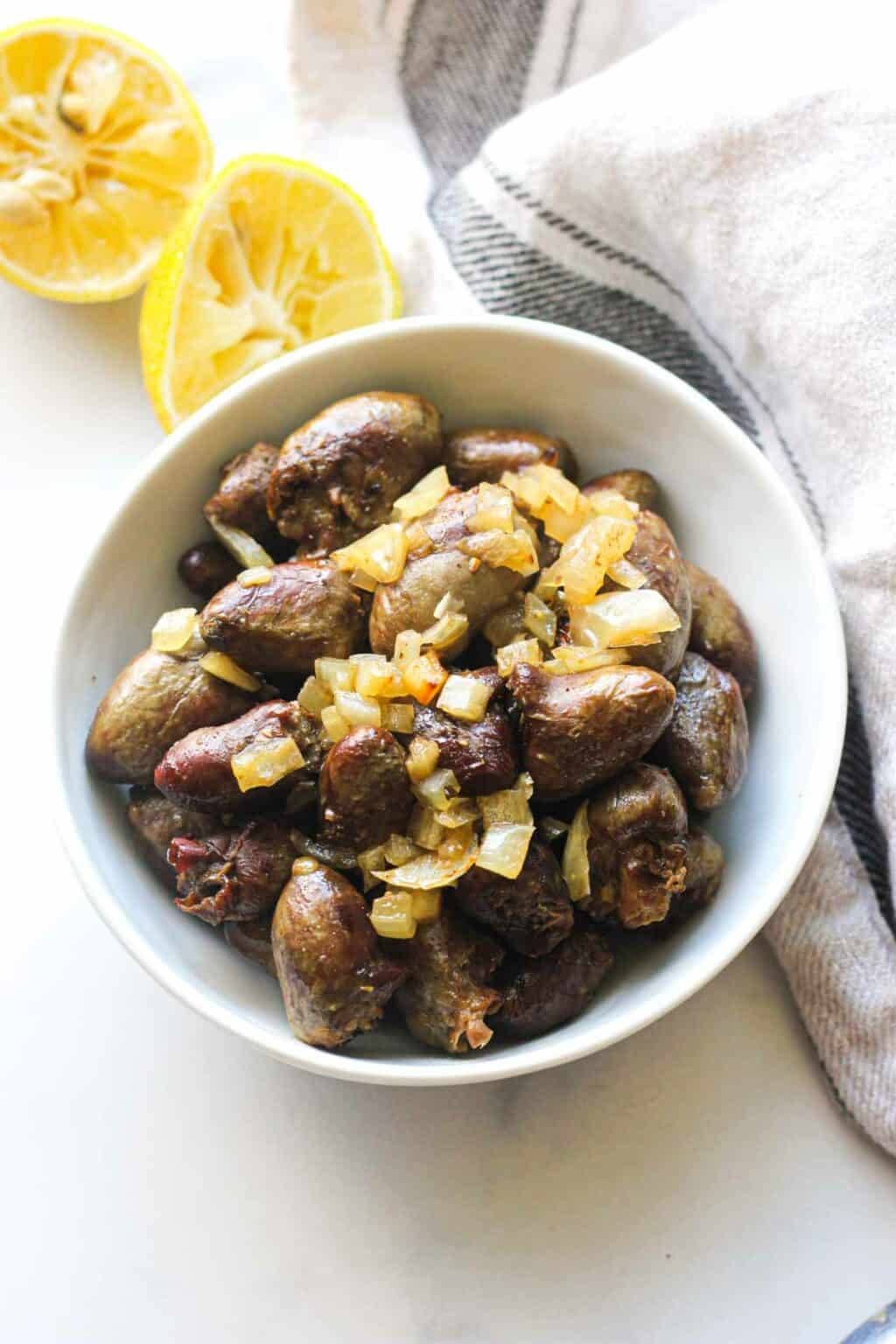 Air fryer chicken hearts recipe (so juicy and tender!)