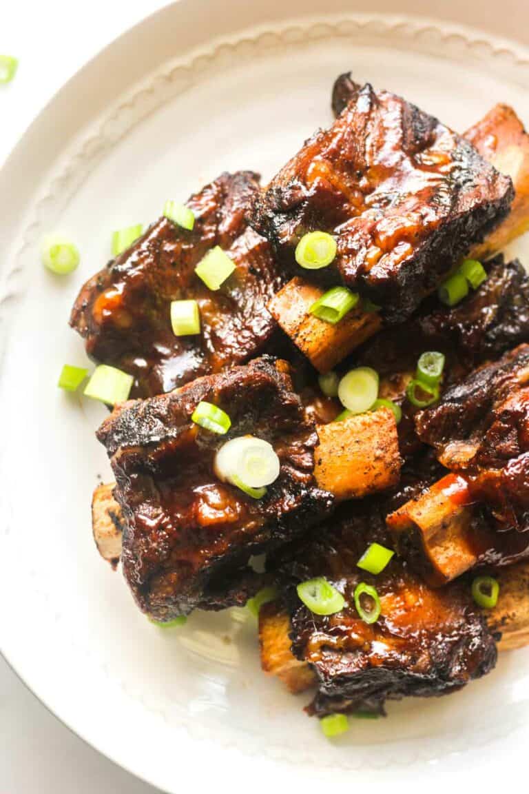 Tender Ninja foodi pressure cooker beef short ribs with Dr.Pepper