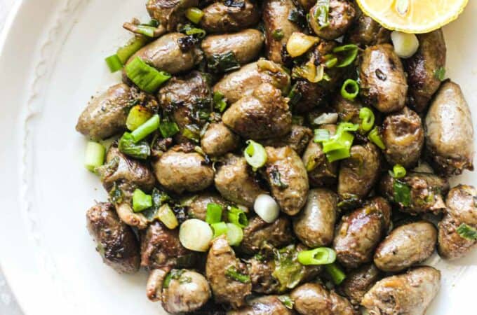 poultry with green onions and lemon