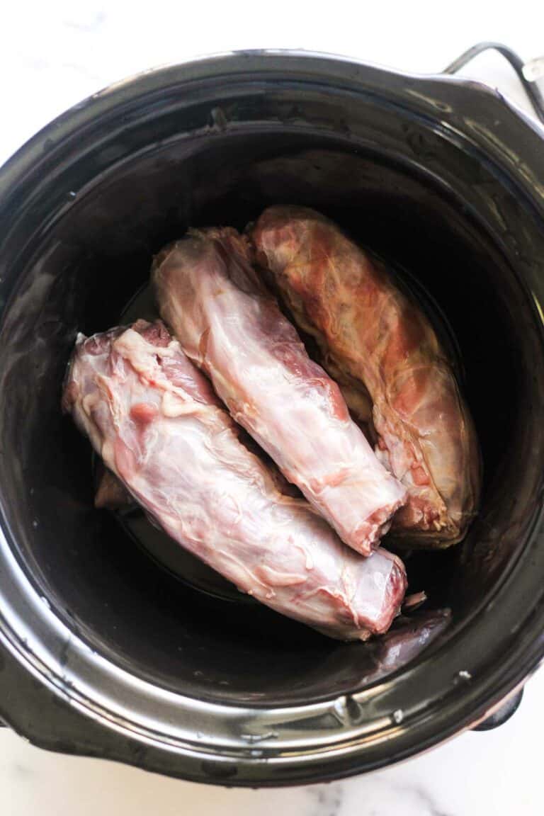 Turkey necks in crock pot (so juicy and tender!)
