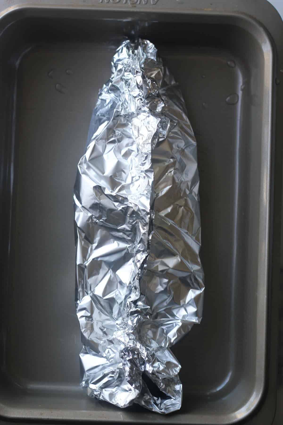Baked whole striped bass in foil The Top Meal