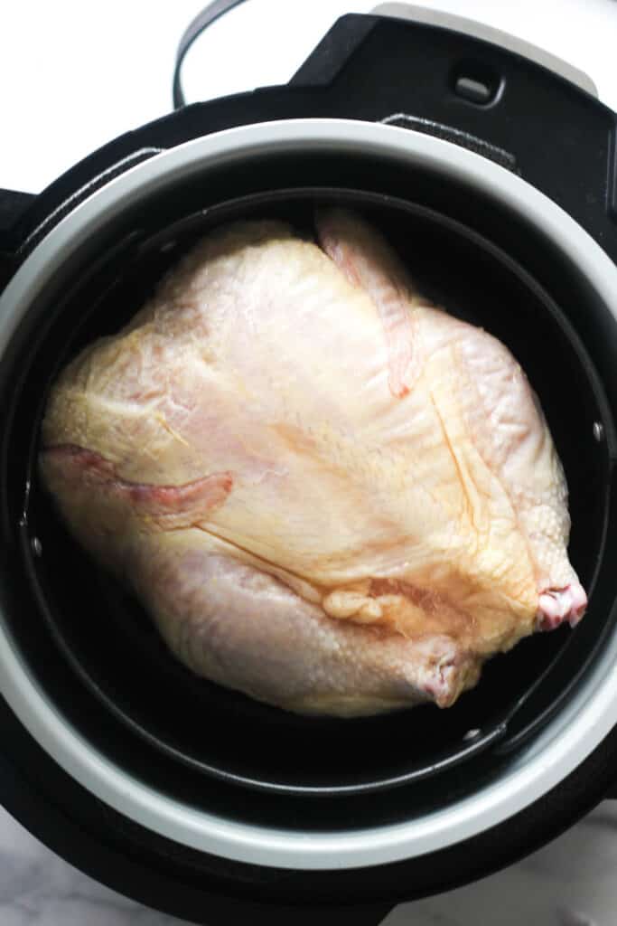 raw frozen chicken in pressure cooker