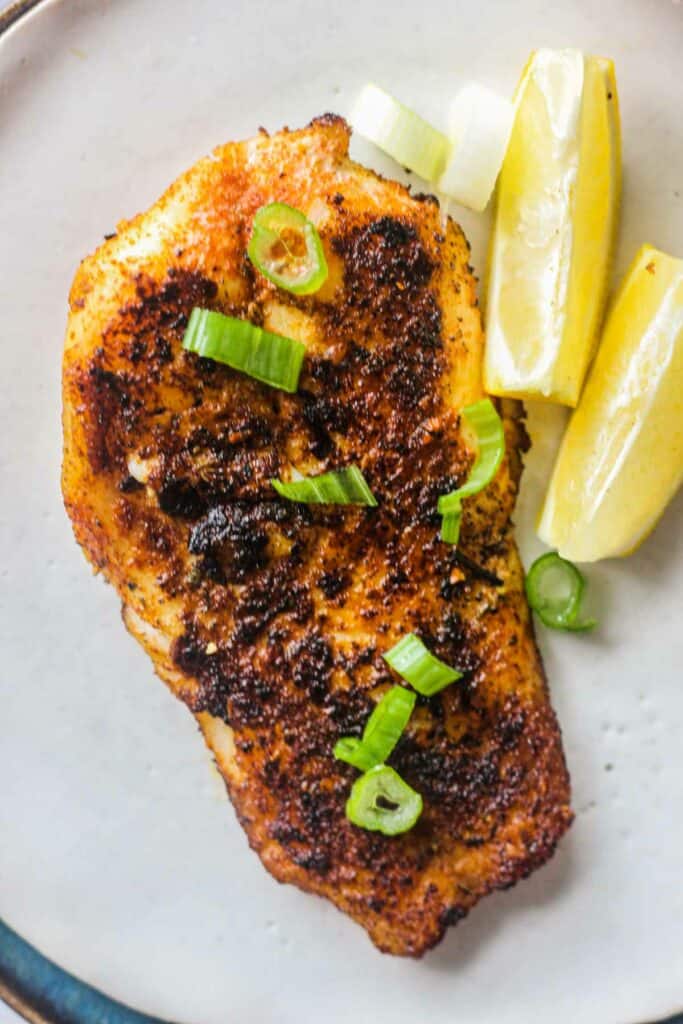 cooked fish with lemon