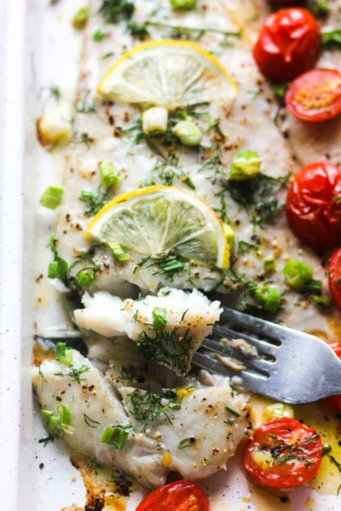 baked weakfish fillets with lemon