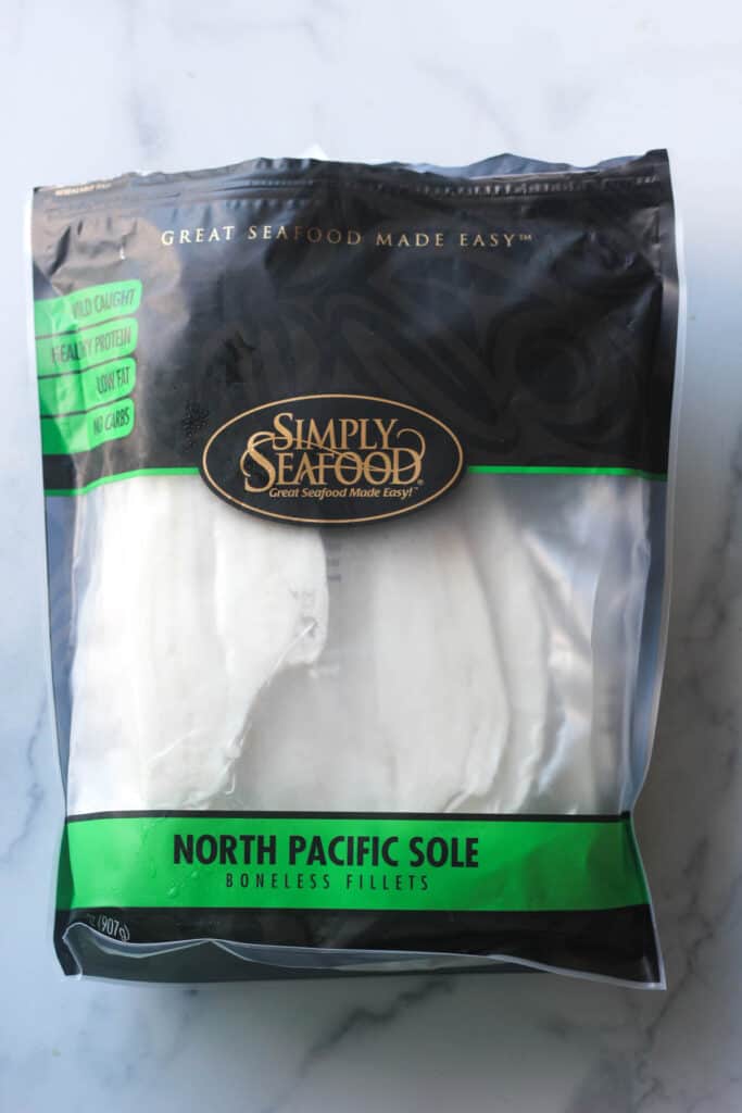 a plastic bag of north pacific sole