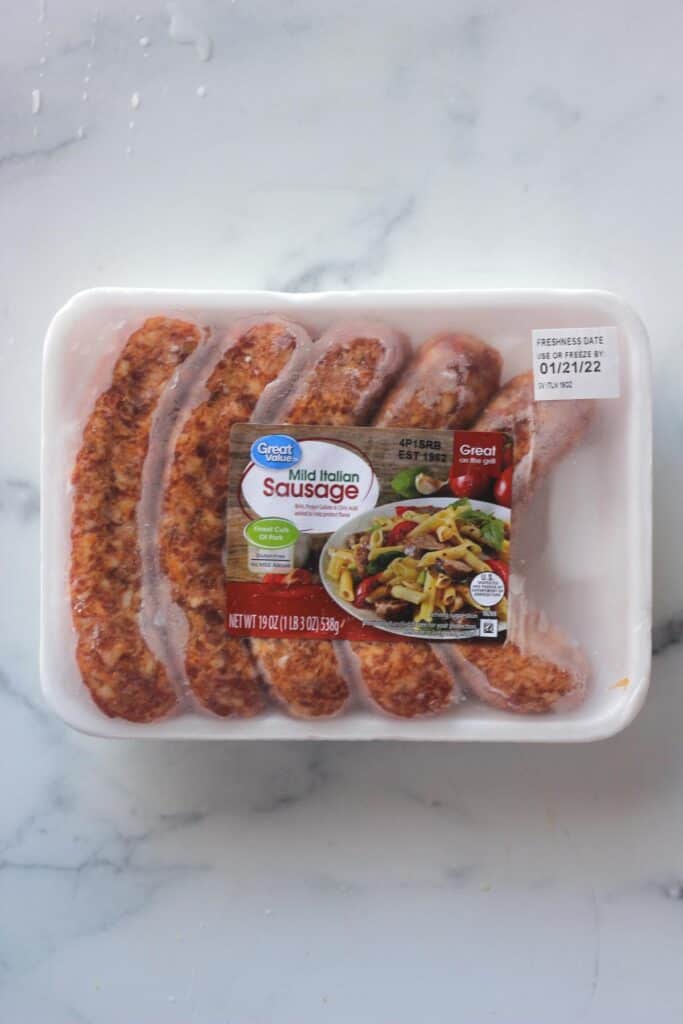 frozen mild italian sausage in the original package