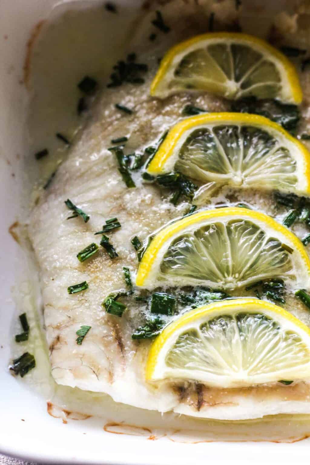 Baked fluke recipe with chives and lemon butter The Top Meal