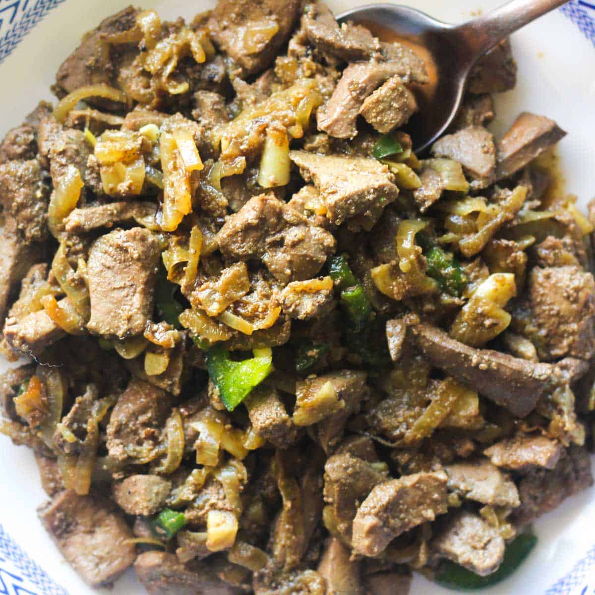 chopped meat dish with onions