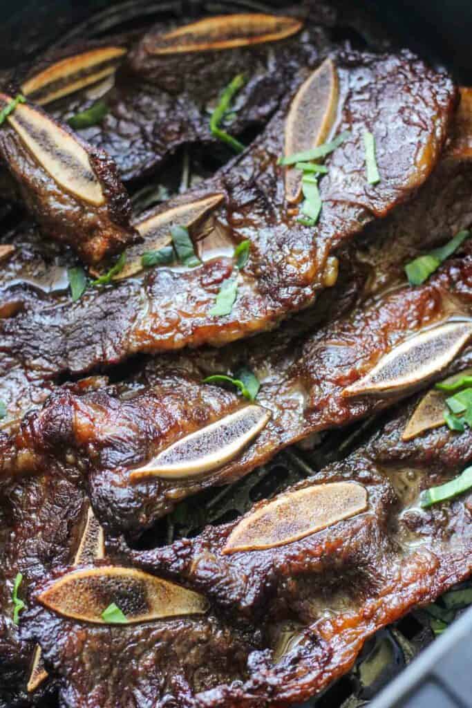 cooked beef short ribs in air fryer