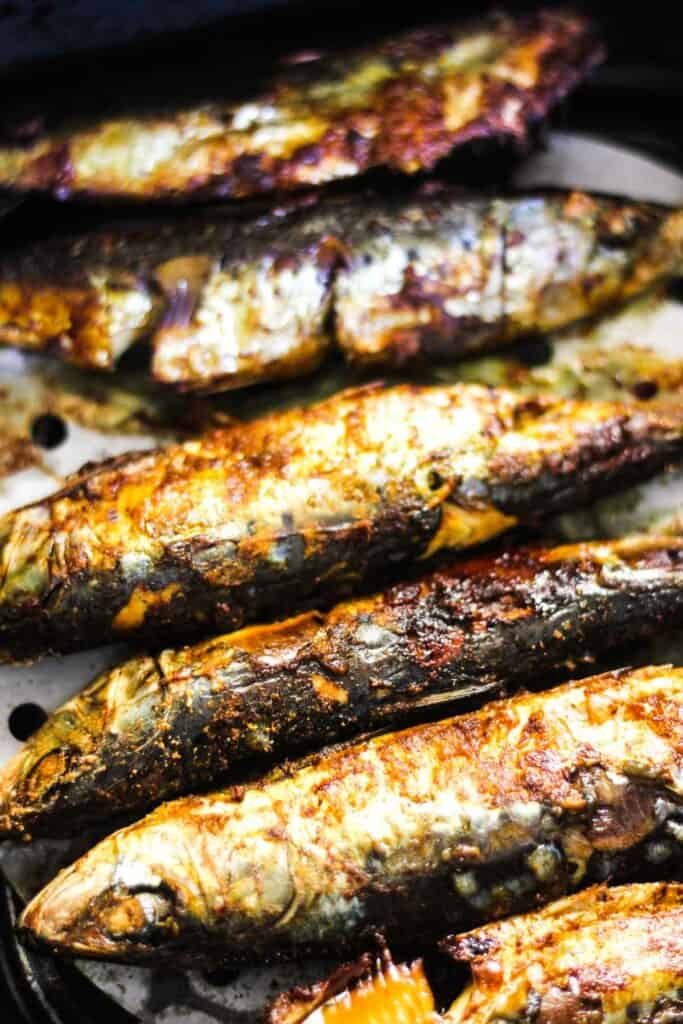 cooked sardines in the air fryer