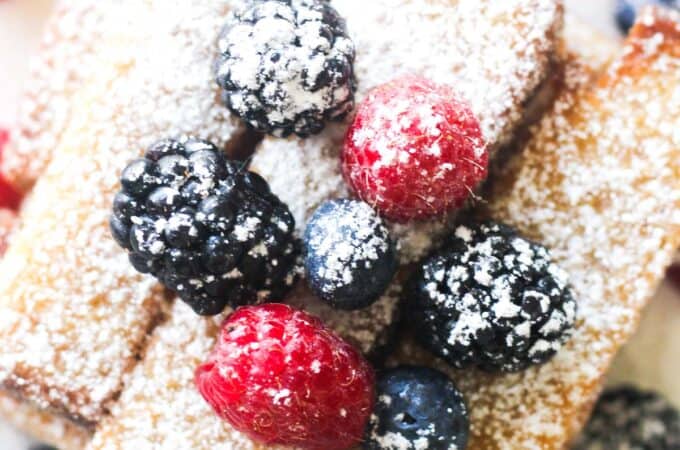 great value original french bread sticks cooked in air fryer with berries