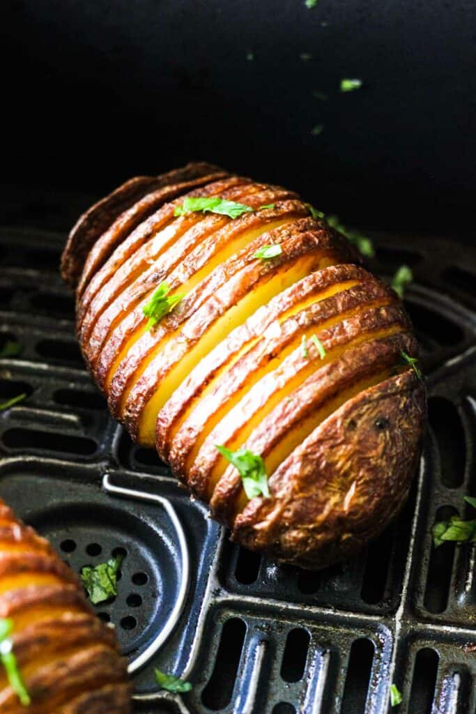 Trader Joe's hasselback potatoes cooked in air fryer