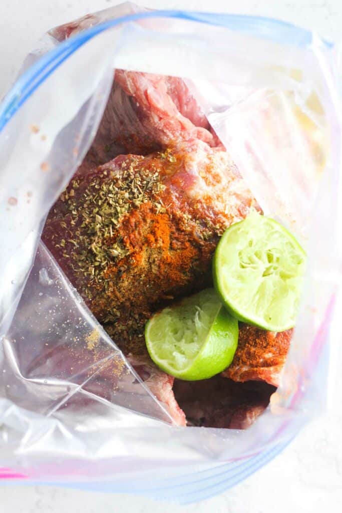 marinating skirt steak in lime juice and spices