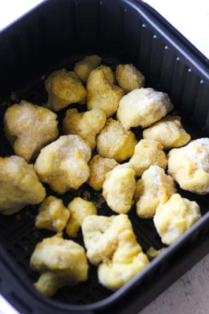 frozen cauliflower tempura in the air fryer