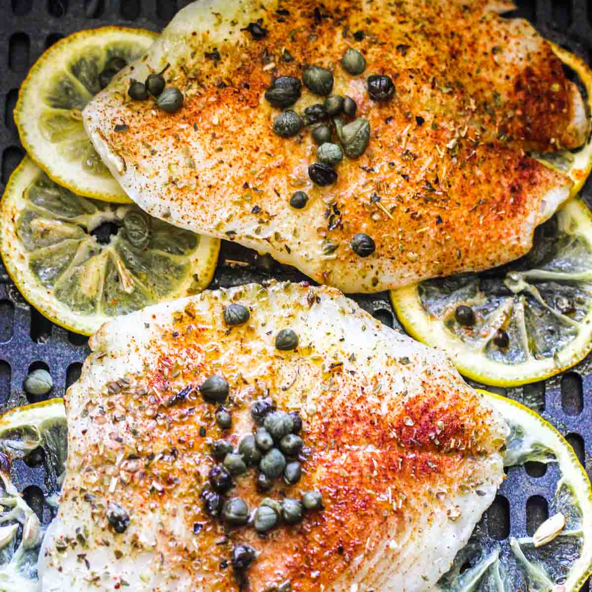 cooked air fryer flounder fillets without breading