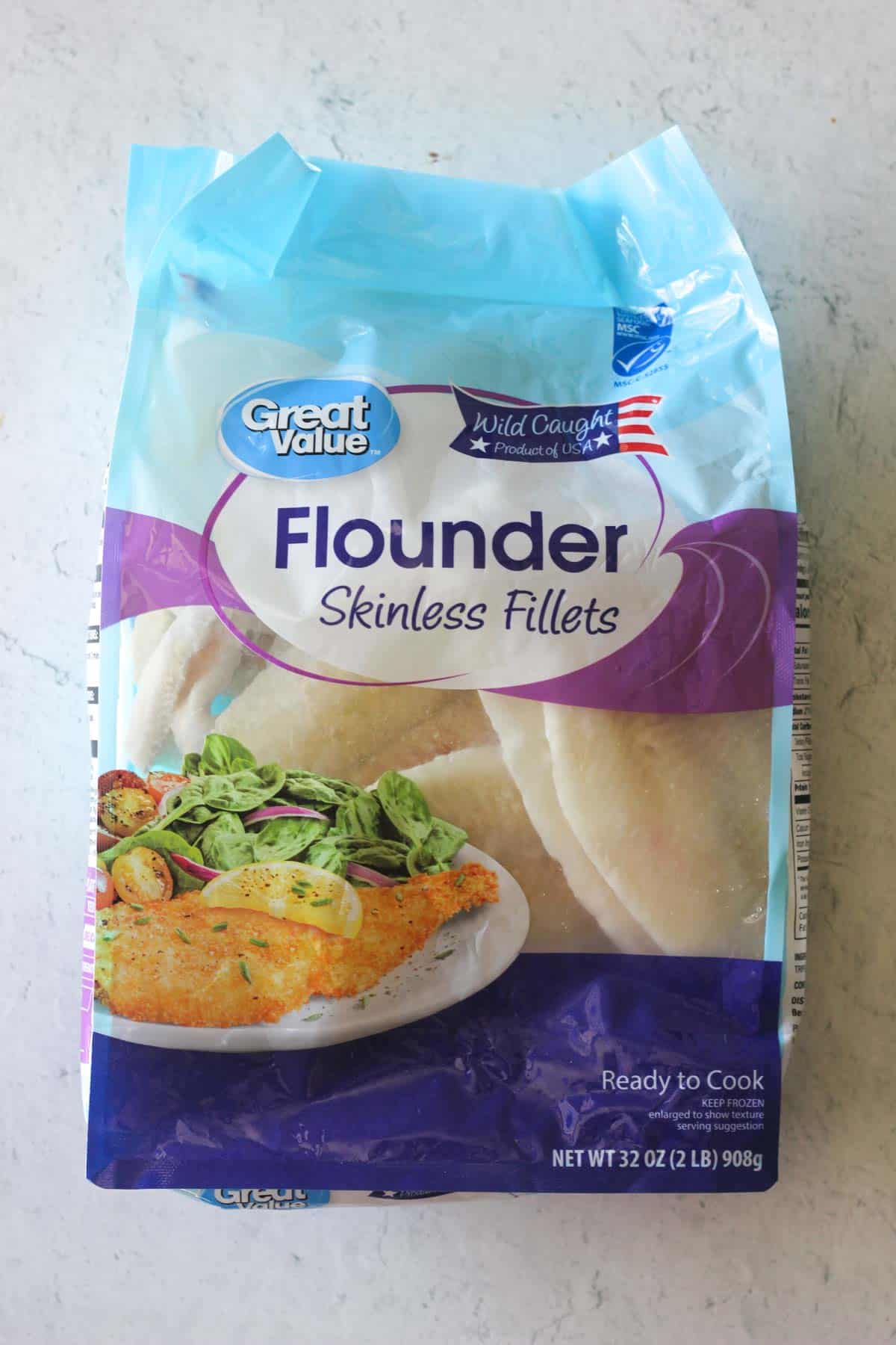 flounder skinless fillets package