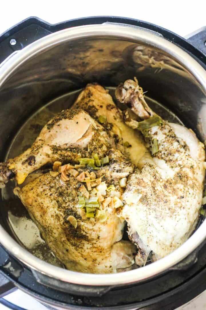 Instant Pot Frozen Chicken Leg Quarters From Fresh Too The Top Meal 8358