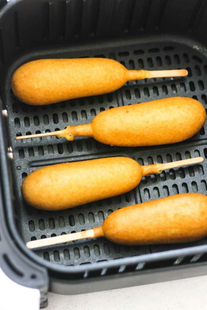 raw uncooked dogs in the air fryer