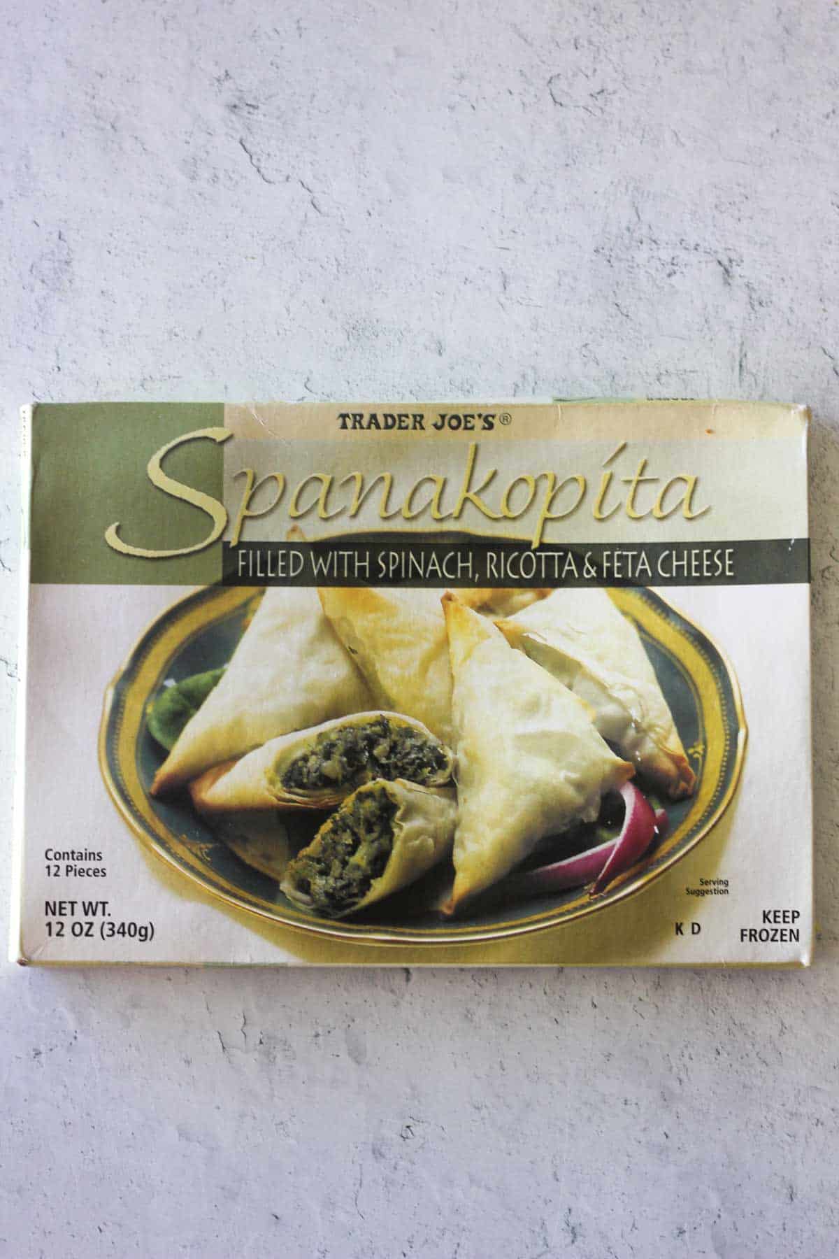 trader joe's spanakopita package