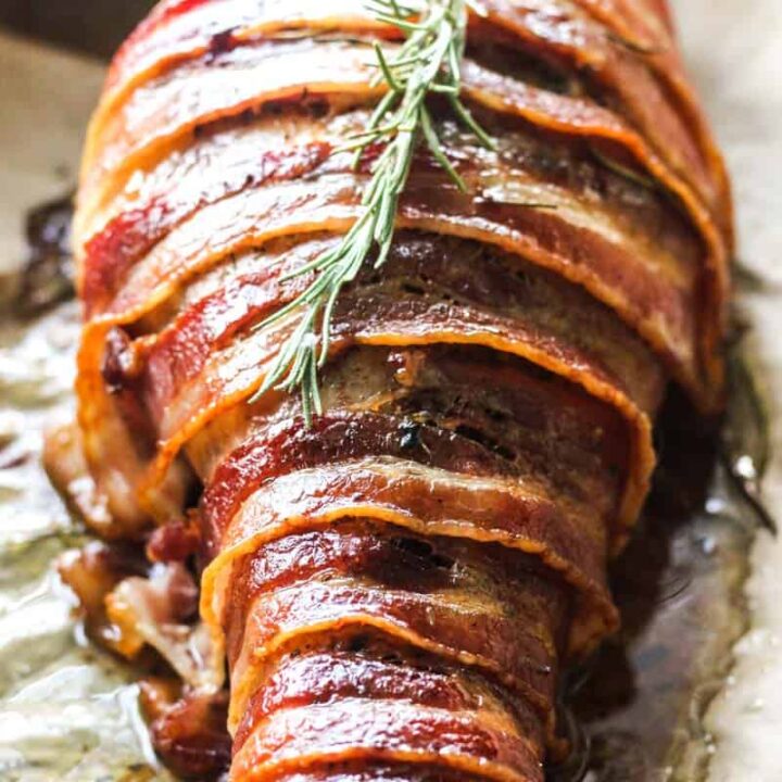 turkey legs wrapped in bacon