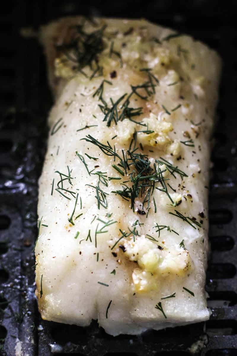 air fryer cod with garlic and dill