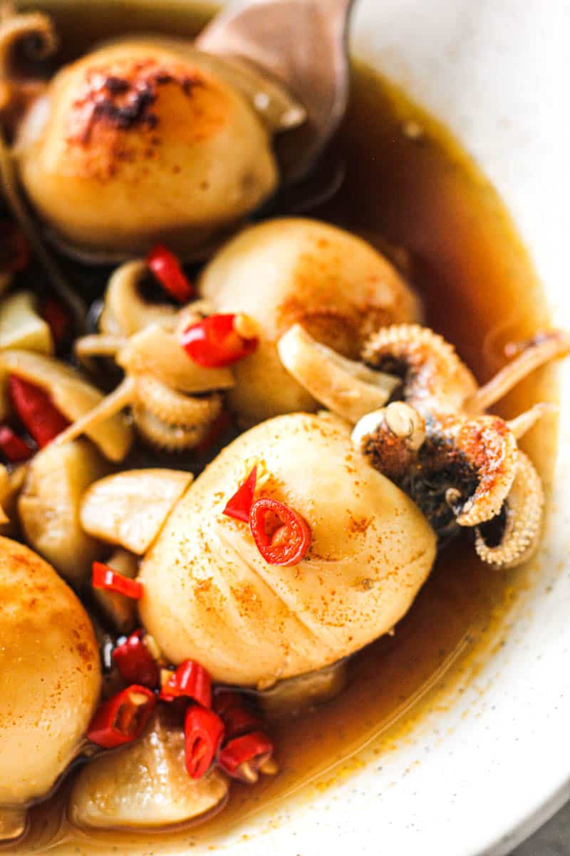 seafood recipe braised in soy sauce