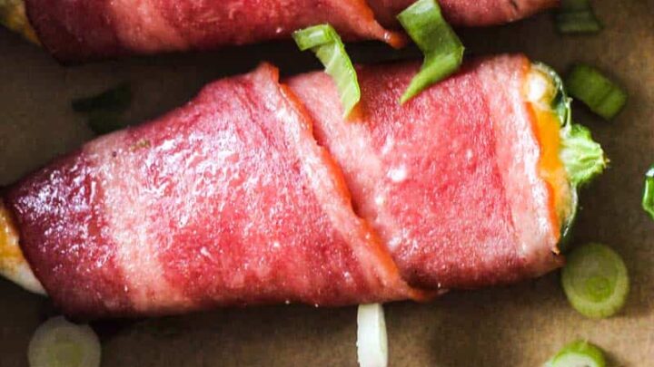 Turkey Bacon Wrapped Jalapeño Poppers