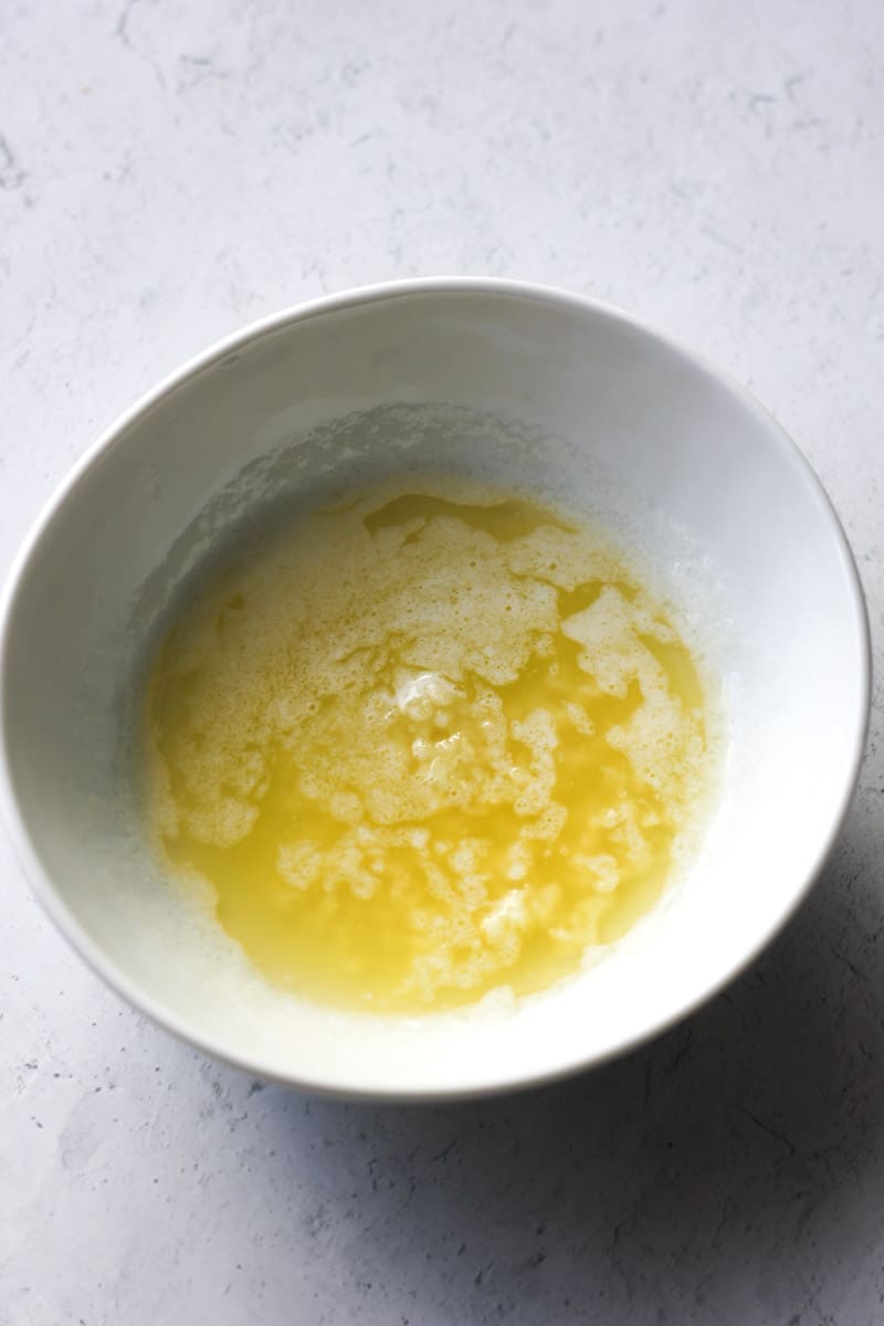 melted butter in a small bowl