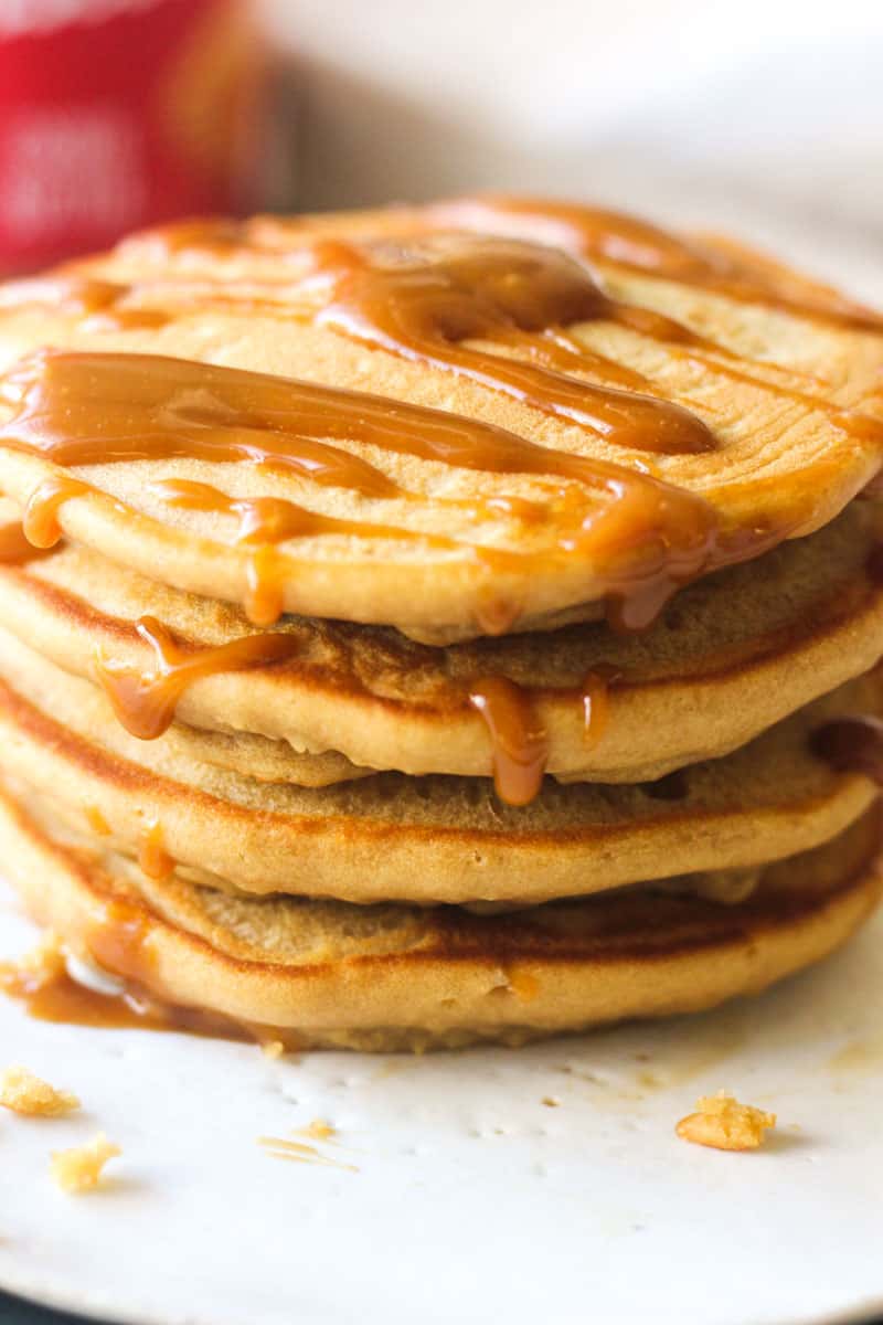 pancakes with cookie butter on top