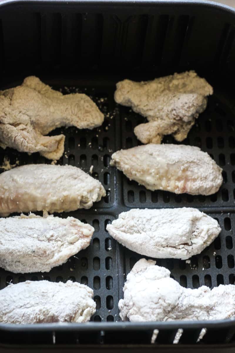 seasoned salt and pepper chicken wings in the air fryer