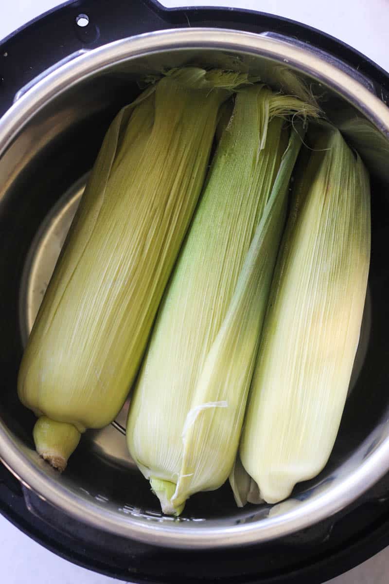 instant pot corn on the cob with husk