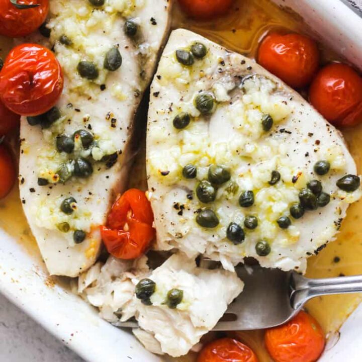 baked swordfish with capers