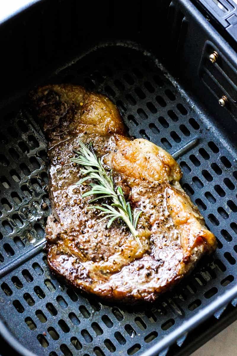 air fryer bison steak with rosemary