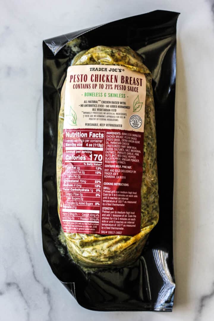 Trader Joe's Pesto Chicken Air Fryer The Top Meal