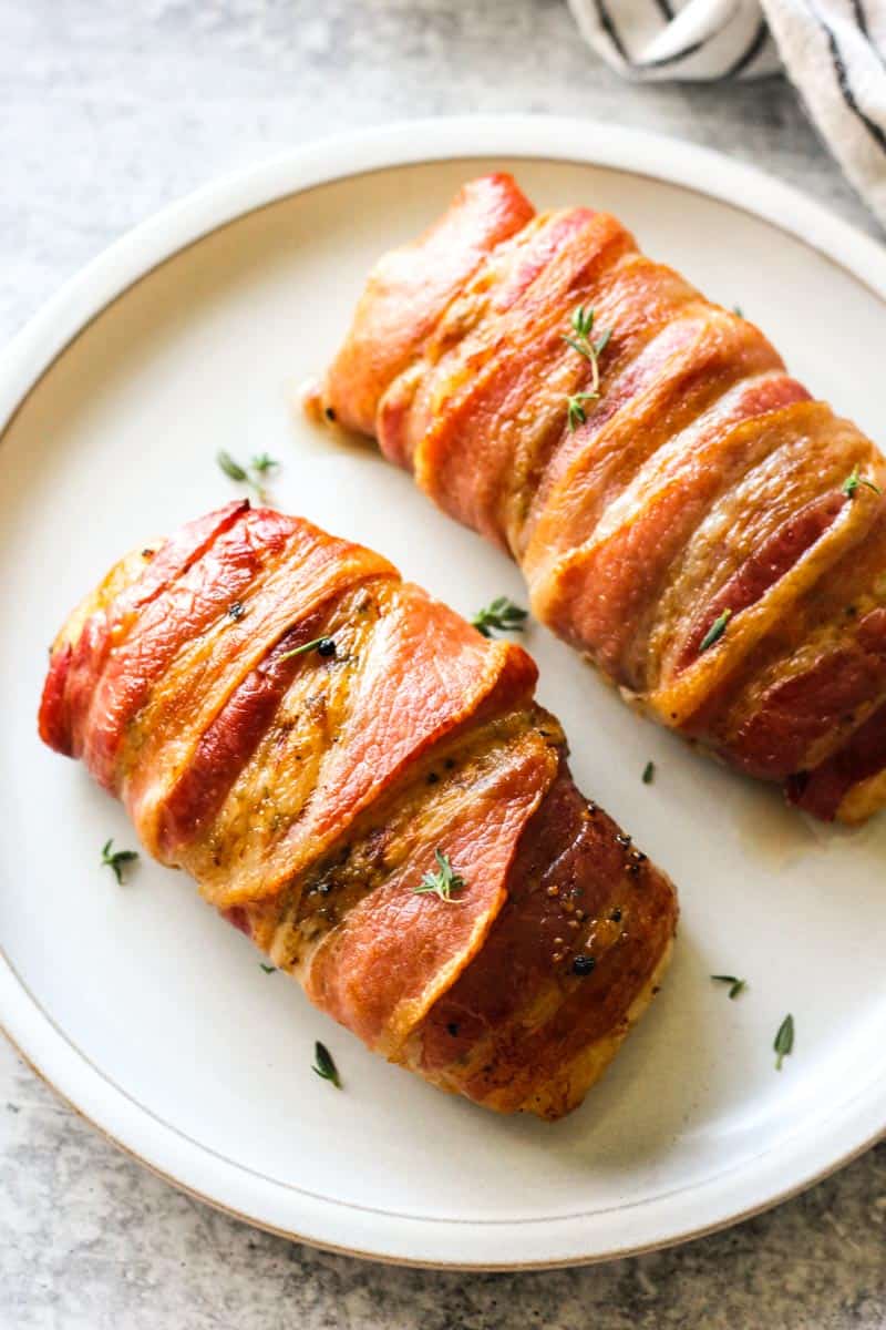 bacon wrapped duck breast