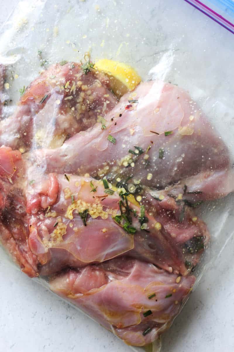 marinating meat before cooking