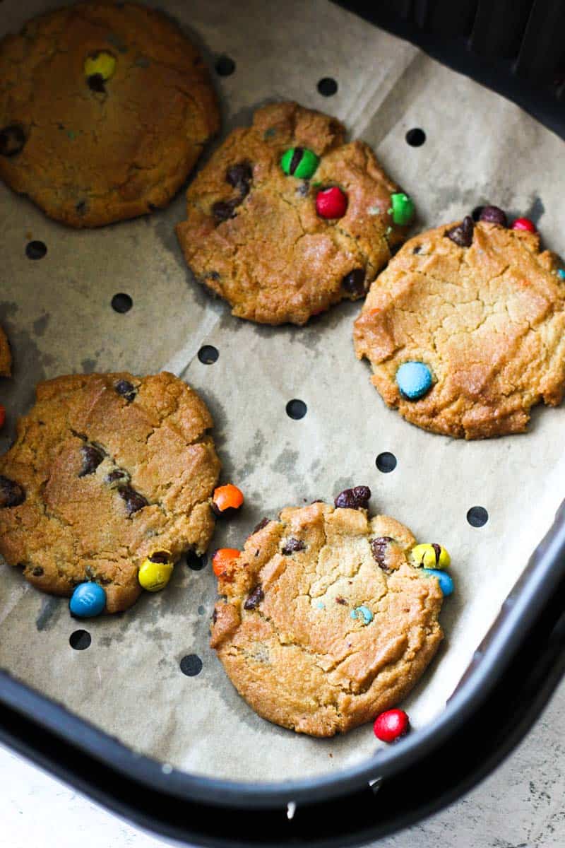 frozen cookie dough in air fryer, cooked